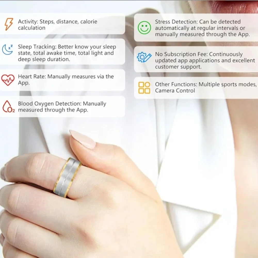 Silver Smart Ring Size 8